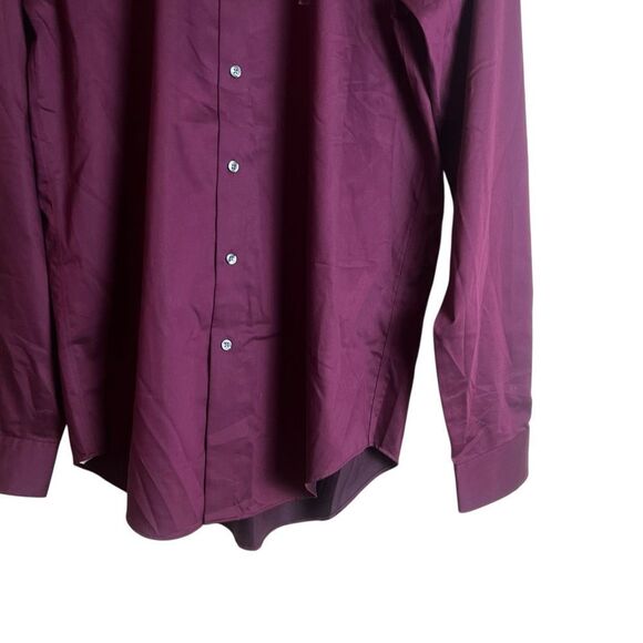 NWT! Calvin Klein maroon infinite non iron button down shirt - Picture 8 of 12